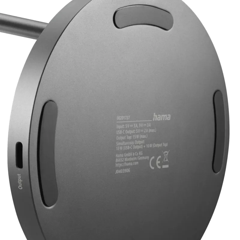 Hama 00201737 caricabatterie mobile cuffie, smartphone nero USB ricarica wireless ricarica rapida indoor