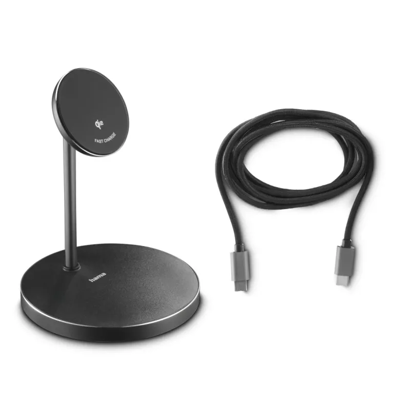 Hama 00201737 caricabatterie mobile cuffie, smartphone nero USB ricarica wireless ricarica rapida indoor