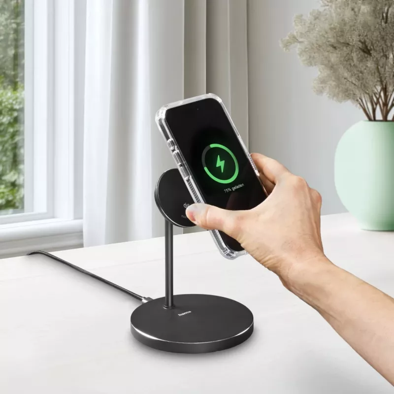 Hama 00201737 caricabatterie mobile cuffie, smartphone nero USB ricarica wireless ricarica rapida indoor