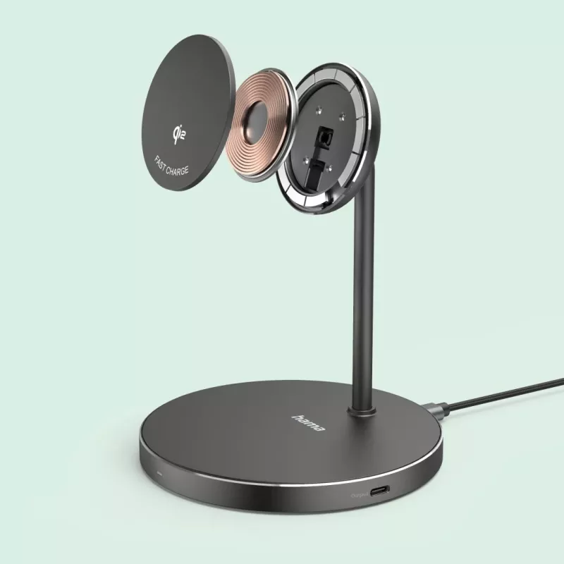 Hama 00201737 caricabatterie mobile cuffie, smartphone nero USB ricarica wireless ricarica rapida indoor