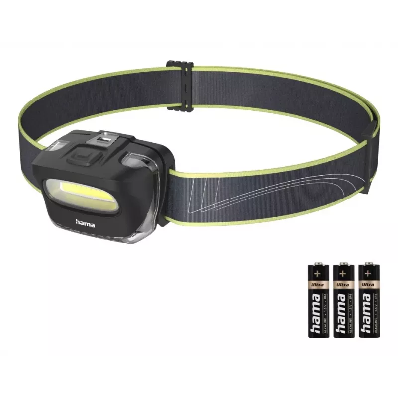 Hama HL110 nero, blu, giallo torcia frontale COB LED