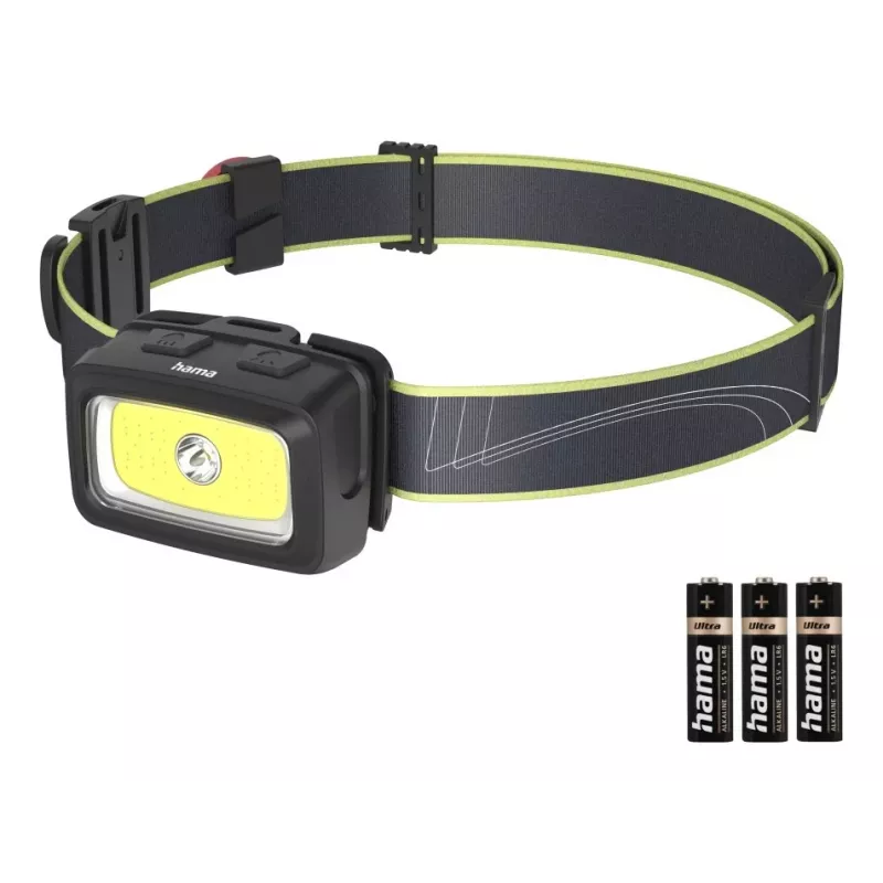 Hama HL350 nero, blu, giallo torcia frontale LED