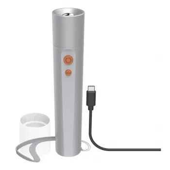 Torcia portatile Hama FL350-C argento LED 3W USB ricaricabile