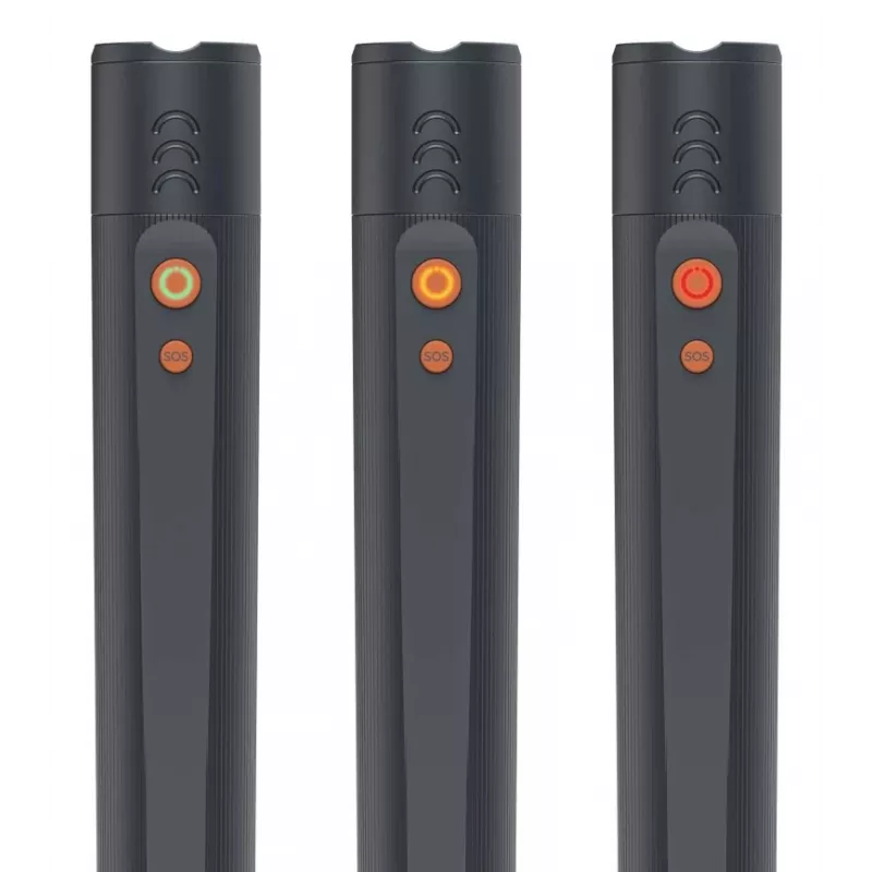 Torcia LED ricaricabile HAMA FLX1200-C — alluminio, antiurto, 4 modalità + SOS