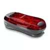 Hama luce di segnalazione LED con clip, 2 pezzi, 3 modalità di luce, IP44, batteria CR2032, nero/rosso