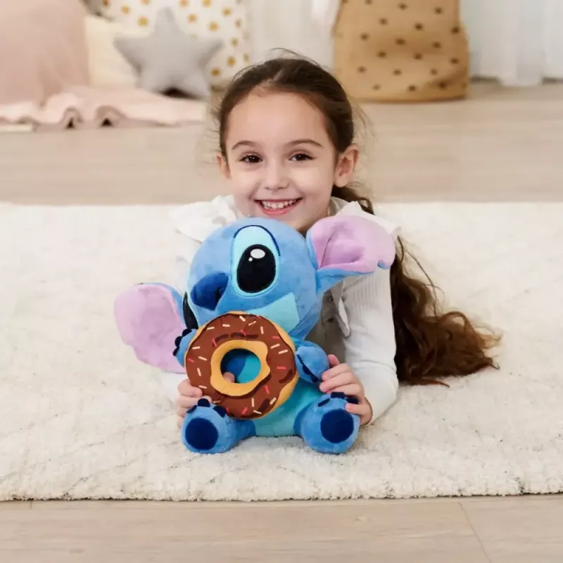 Peluche SIMBA Mascotte Stitch con ciambella 25 cm figura in peluche