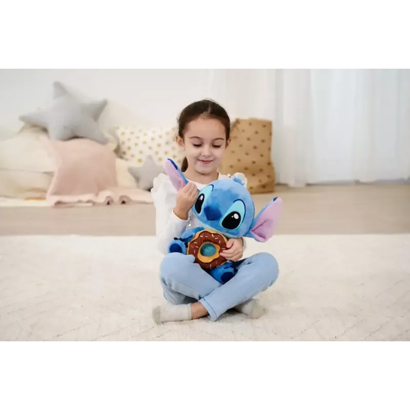 Peluche SIMBA Mascotte Stitch con ciambella 25 cm figura in peluche