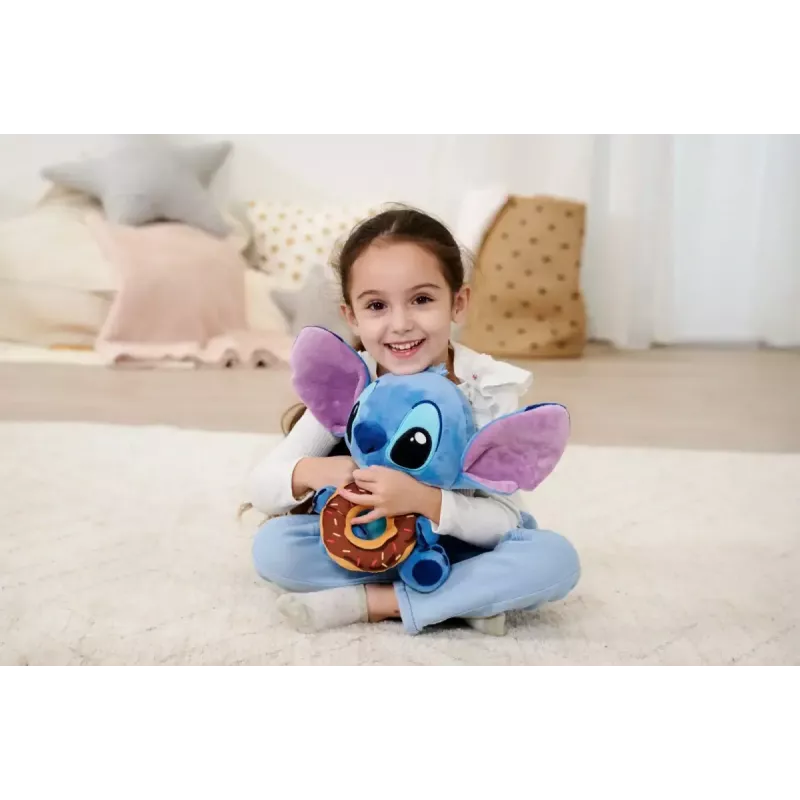 Peluche SIMBA Mascotte Stitch con ciambella 25 cm figura in peluche
