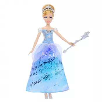 Disney Princess Abito da ballo incantato bambola Cinderella con luci e suoni, ispirata al film