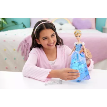 Disney Princess Abito da ballo incantato bambola Cinderella con luci e suoni, ispirata al film