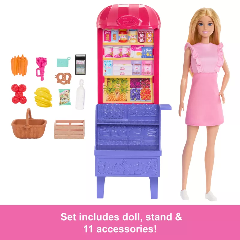Barbie e Teresa Ricetta per l'amicizia Malibu al mercato bambola e set di gioco con 11 accessori