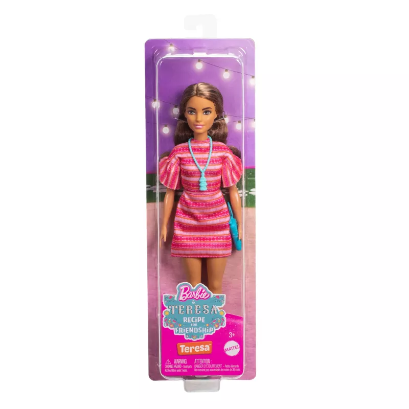 Bambola moda BARBIE Teresa 'Ricetta per l'amicizia' — 305 mm, tessuto e plastica, multicolore, accessori, età 3–12