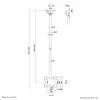Supporto da soffitto per TV Neomounts CL35-340BL22 peso max 45 kg 23-42 pollici