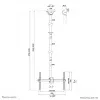 Supporto da soffitto Neomounts CL35-440BL16XL max 50 kg 37-70 pollici