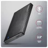 Axagon EE25-XA6C box esterno compatto in alluminio USB-C 5 Gbit/s – SATA 6G per SSD/HDD da 2,5