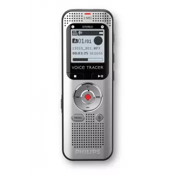 Registratore vocale Philips Voice Tracer DVT2015 memoria interna scheda flash argento 2370 h di registrazione