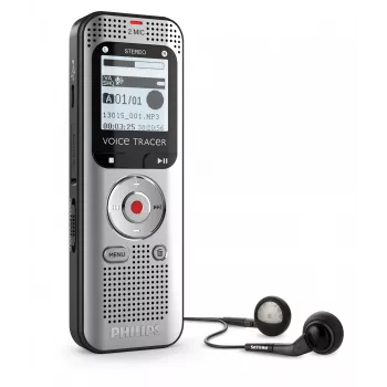 Registratore vocale Philips Voice Tracer DVT2015 memoria interna scheda flash argento 2370 h di registrazione