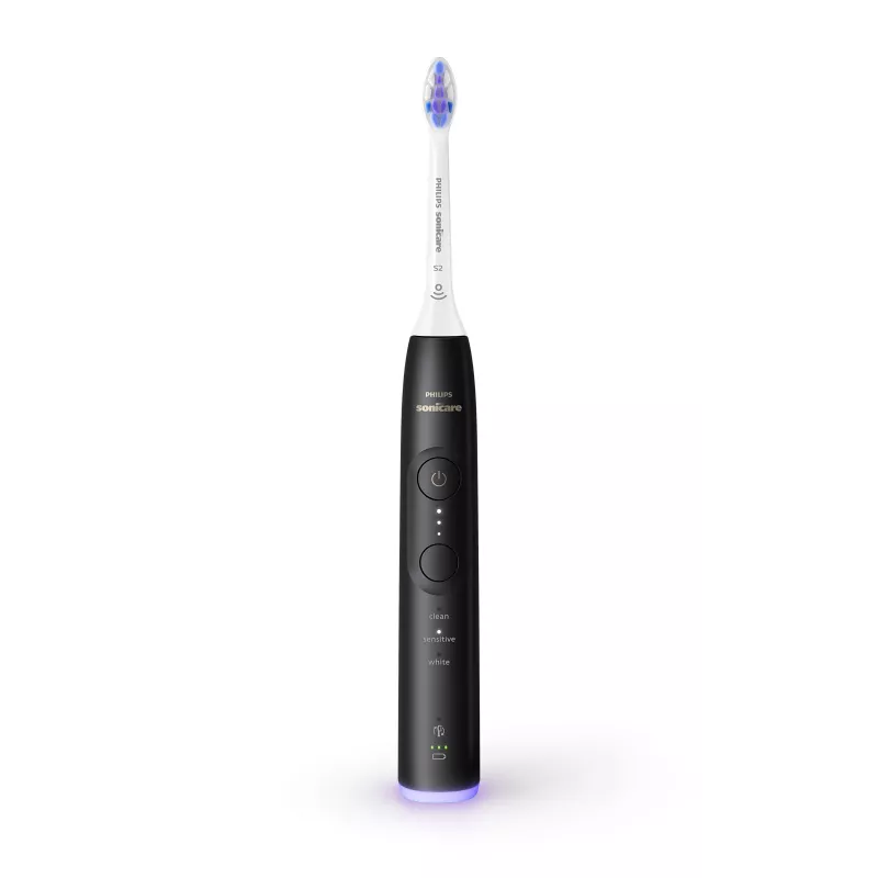 Philips Sonicare 6500 Series HX7411/02 spazzolino elettrico sonico con app, 62.000 movimenti/min, sensore di pressione, timer, nero