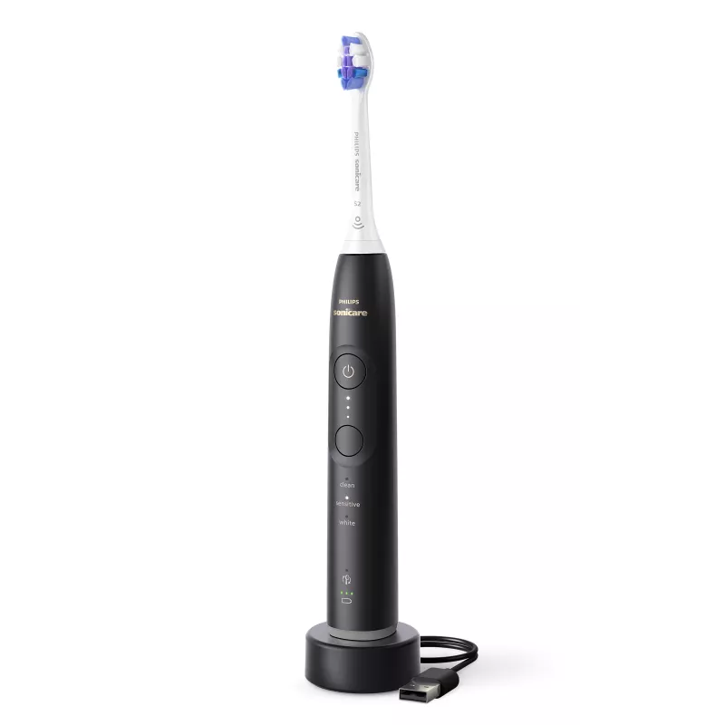 Philips Sonicare 6500 Series HX7411/02 spazzolino elettrico sonico con app, 62.000 movimenti/min, sensore di pressione, timer, nero