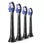 Testine spazzolino Philips HX6054/88 — confezione da 4, setole extra morbide, nero