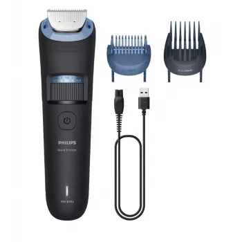 Trimmer barba Philips BT3665/15 con lame in metallo pieno, 0,5–20 mm, 40 livelli, senza fili, nero