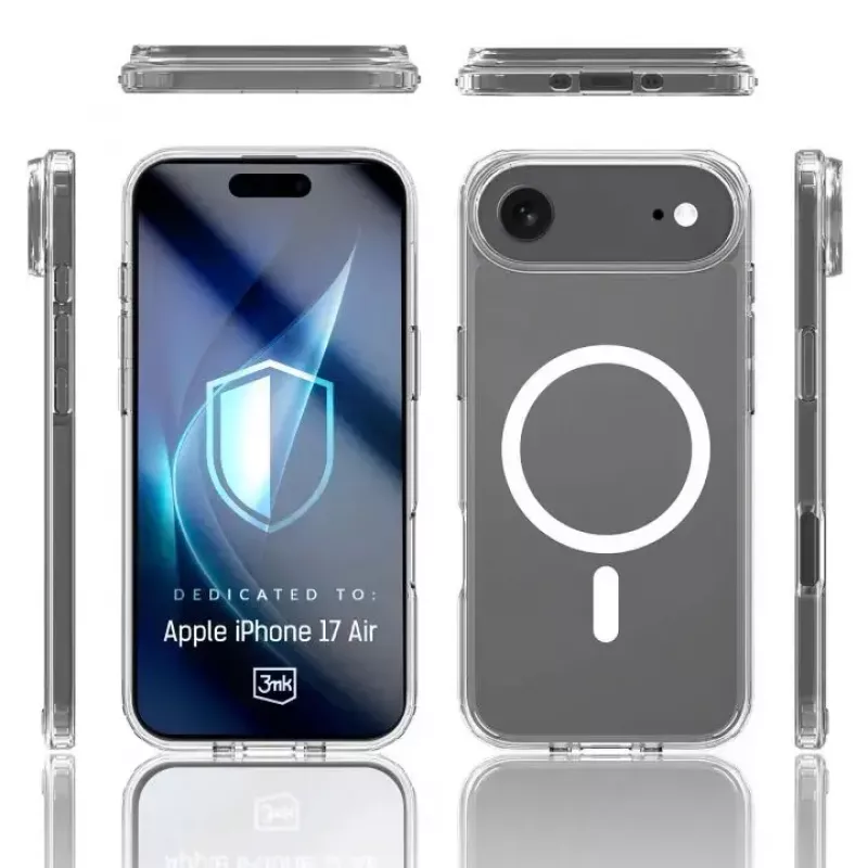 Custodia 3MK per Apple iPhone 17 Air – custodia trasparente TPU/PU, compatibile con schermo da 6,5
