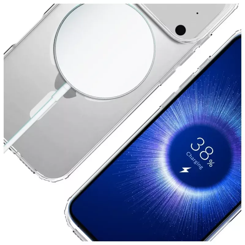 Custodia protettiva 3MK Armor MagCase per Apple iPhone 17 Pro, fissaggio magnetico, trasparente/fumé