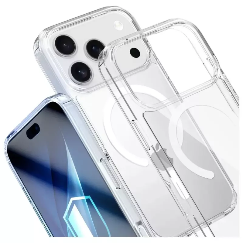 Custodia protettiva 3MK Armor MagCase per Apple iPhone 17 Pro, fissaggio magnetico, trasparente/fumé
