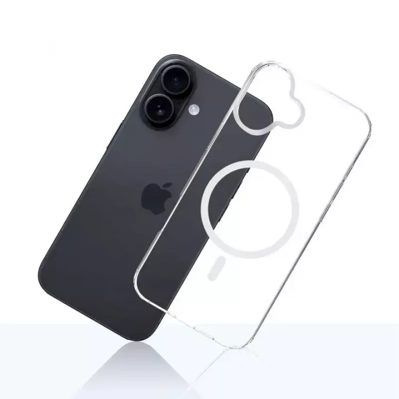3mk Armor MagCase custodia per Apple iPhone 17, compatibile MagSafe, cover posteriore in TPU, angoli rinforzati, trasparente