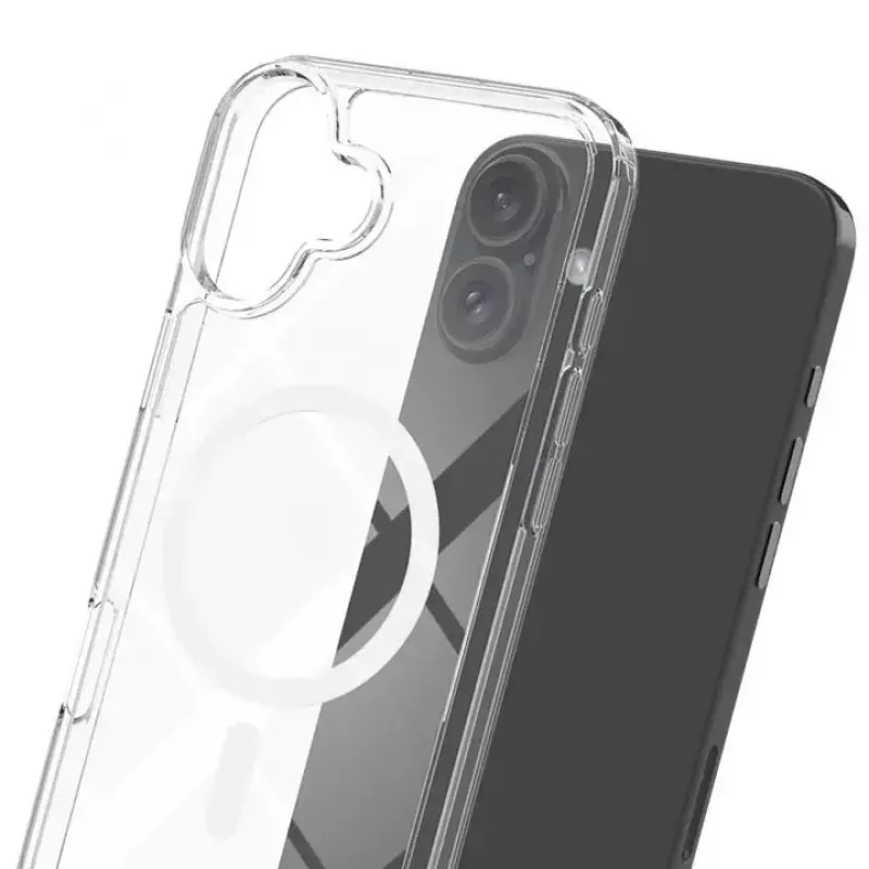 3mk Armor MagCase custodia per Apple iPhone 17, compatibile MagSafe, cover posteriore in TPU, angoli rinforzati, trasparente