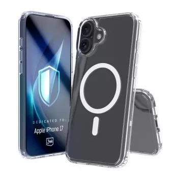 Custodia per cellulare 3MK per Apple iPhone 17, custodia trasparente TPU/PU, per schermo da 6,3
