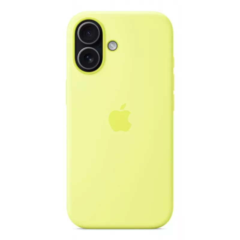 Custodia Apple iPhone 17 silicone con MagSafe giallo neon