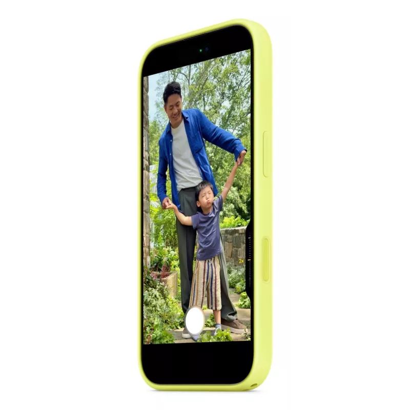 Custodia Apple iPhone 17 silicone con MagSafe giallo neon