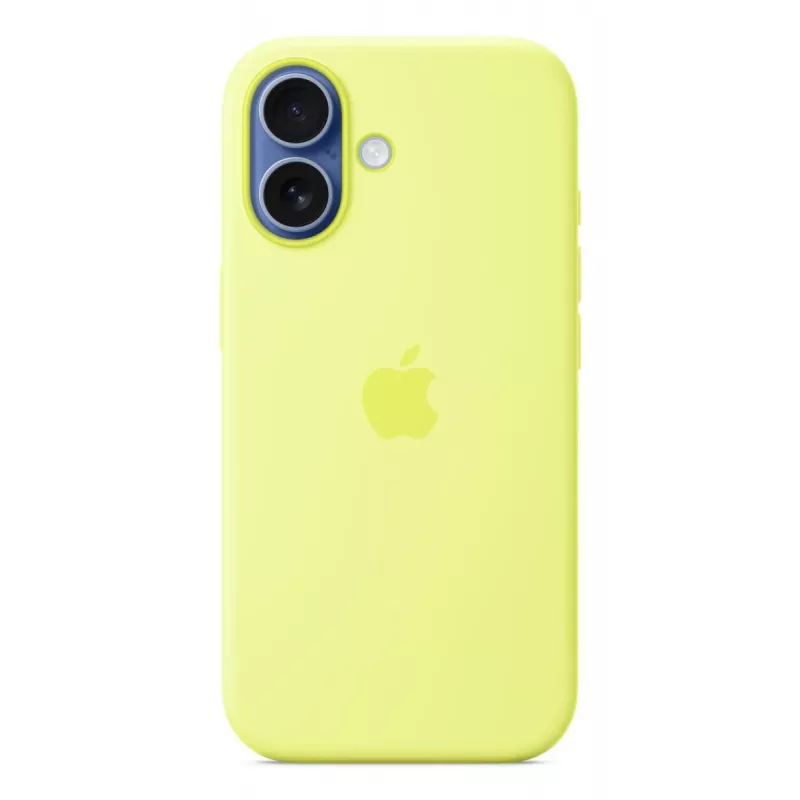 Custodia Apple iPhone 17 silicone con MagSafe giallo neon