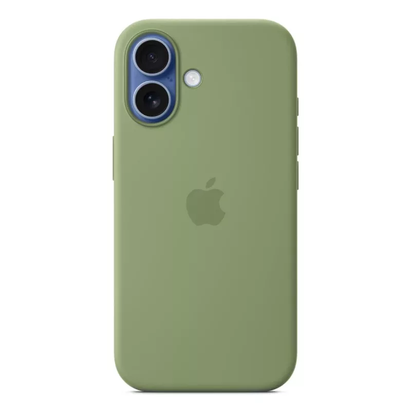 Custodia in silicone Apple iPhone 17 MagSafe Light Moss verde