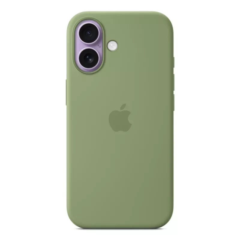 Custodia in silicone Apple iPhone 17 MagSafe Light Moss verde