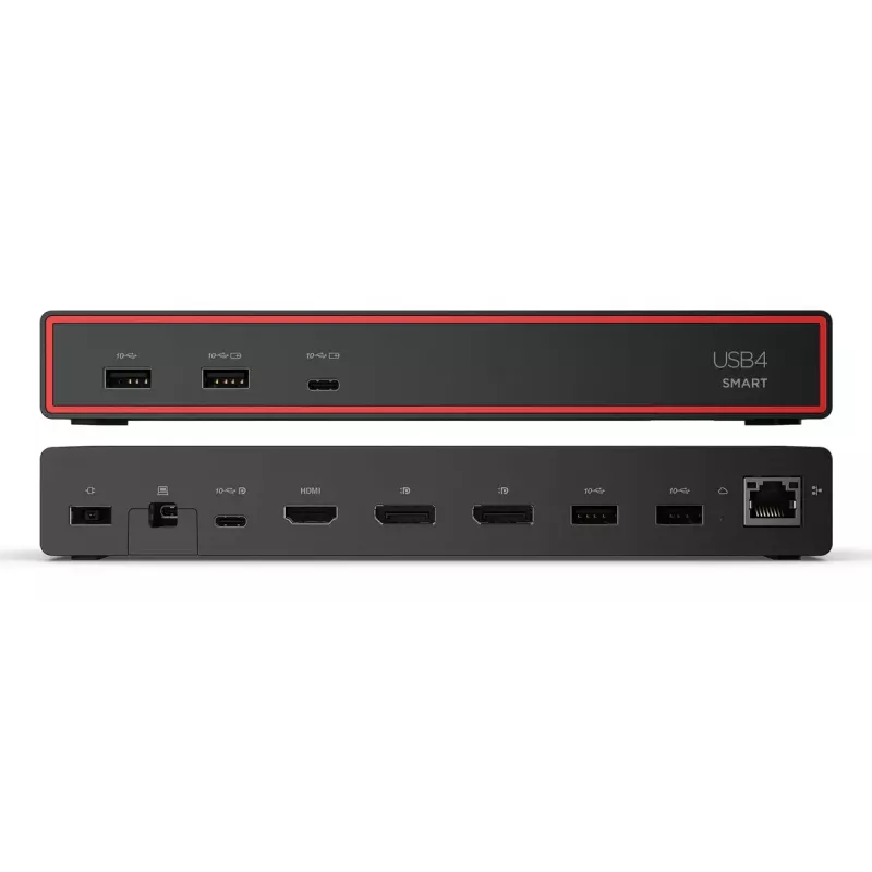 Docking station Lenovo ThinkPad USB4 Smart Dock 5500 – host USB4, 4x USB-A Gen2, HDMI, Gigabit Ethernet, alimentatore 135W, Eclipse nero