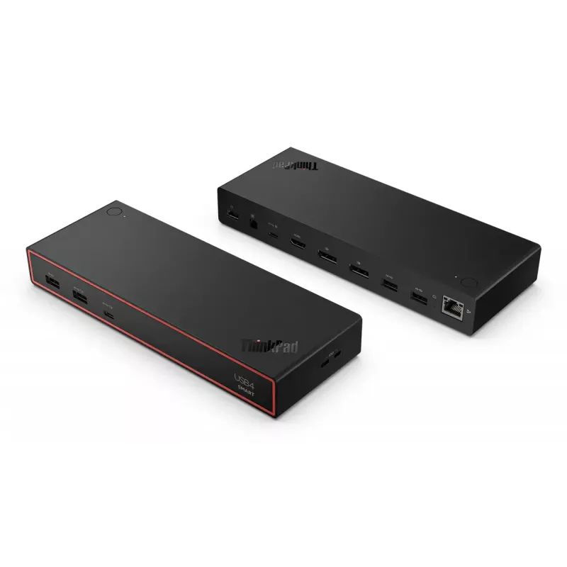 Docking station Lenovo ThinkPad USB4 Smart Dock 5500 – host USB4, 4x USB-A Gen2, HDMI, Gigabit Ethernet, alimentatore 135W, Eclipse nero