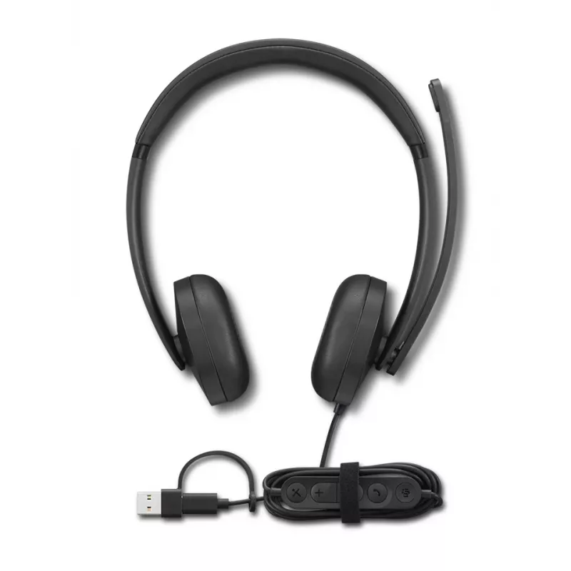 Lenovo VoIP Headset 5000 cuffie con filo con archetto ufficio/call center USB Type-C nero