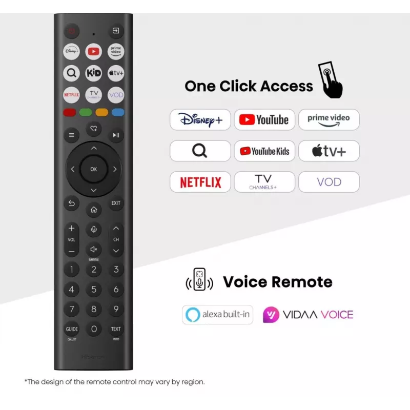 Hisense 65A6Q TV 65 pollici (165,1 cm) 4K UHD Smart TV, VIDAA, HDR10+, Dolby Vision, Wi-Fi, Bluetooth, nero