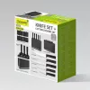 Coltello da cucina Maestro MR-1412-Nero set coltelli e tagliere