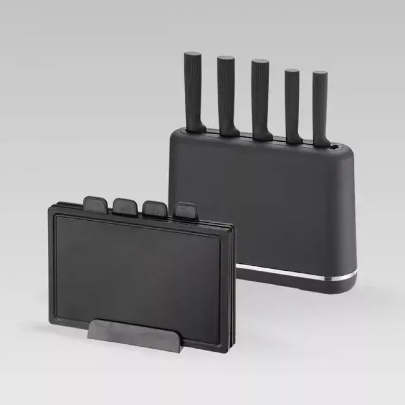 Coltello da cucina Maestro MR-1412-Nero set coltelli e tagliere