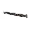 DIGITUS DN-95439 PDU in alluminio per rack da 19 pollici 1U, 7 prese Schuko, interruttore automatico, 16 A, 4000 W, 230 V, 50/60 Hz, cavo da 1,8 m