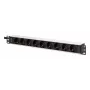 DIGITUS PDU - 1U alluminio rackmount 8x presa Schuko 1x uscita 16A 230VAC 50/60Hz connettore maschio IEC C20