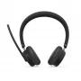Cuffie con ANC Lenovo 6550 wireless con archetto ufficio/call center USB Type-C Bluetooth nero