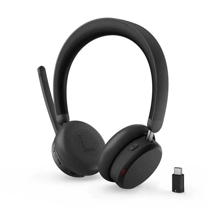 Cuffie Lenovo 6550 wireless con archetto ufficio/call center USB Type-C Bluetooth nero