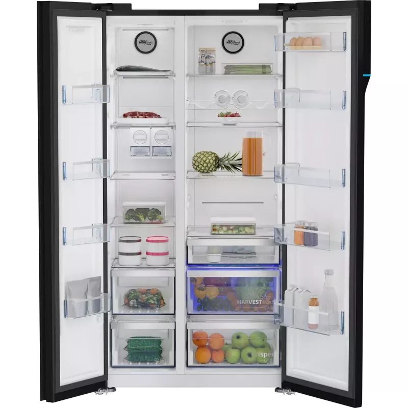 Frigorifero side-by-side Beko GN163140ZGBN a libera installazione 558 L nero