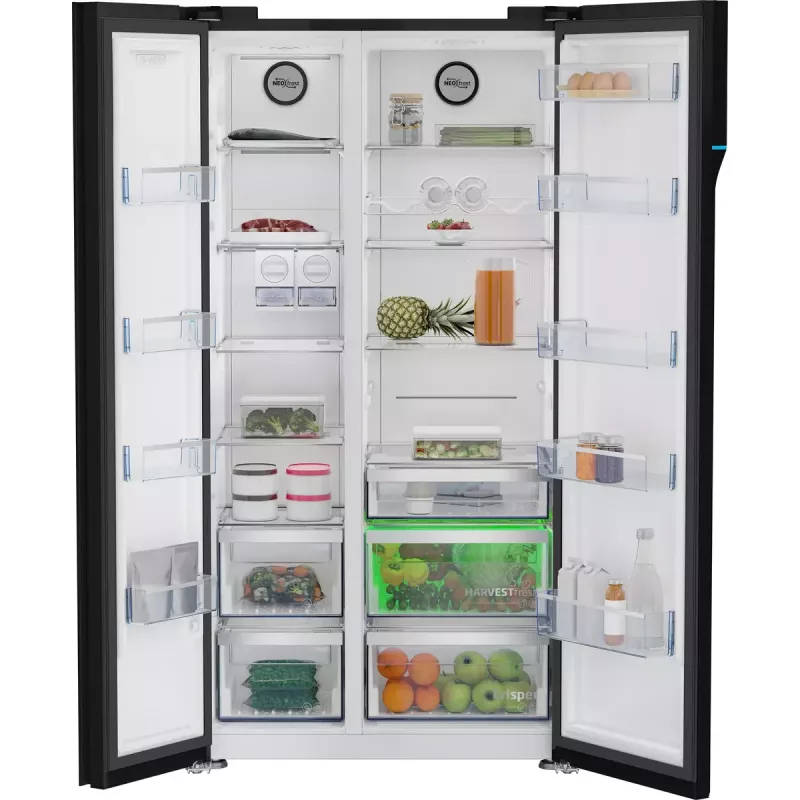 Frigorifero side-by-side Beko GN163140ZGBN a libera installazione 558 L nero
