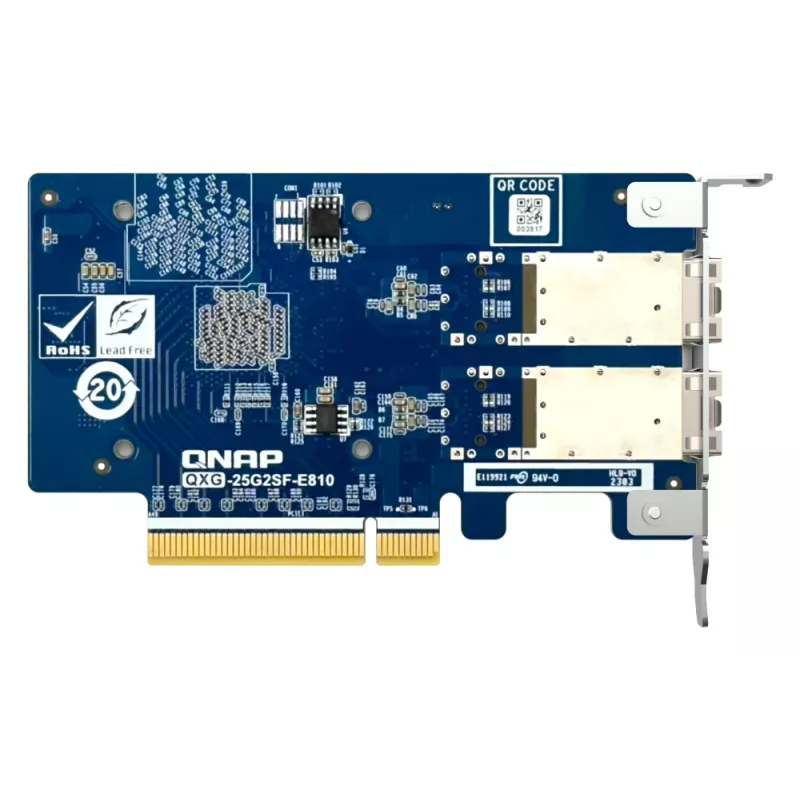 Scheda di rete QNAP QXG-25G2SF-E810 interna fibra ottica 25000 Mbit/s