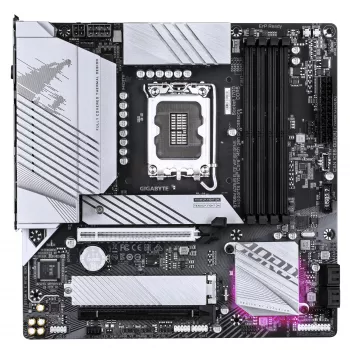 Scheda madre GIGABYTE B760M AORUS ELITE WIFI6E GEN5 — Micro ATX, LGA1700, DDR5 fino a 5600MHz, 12+1+1 VRM, 2x PCIe4.0 M.2, Wi‑Fi 6E, 2.5 GbE